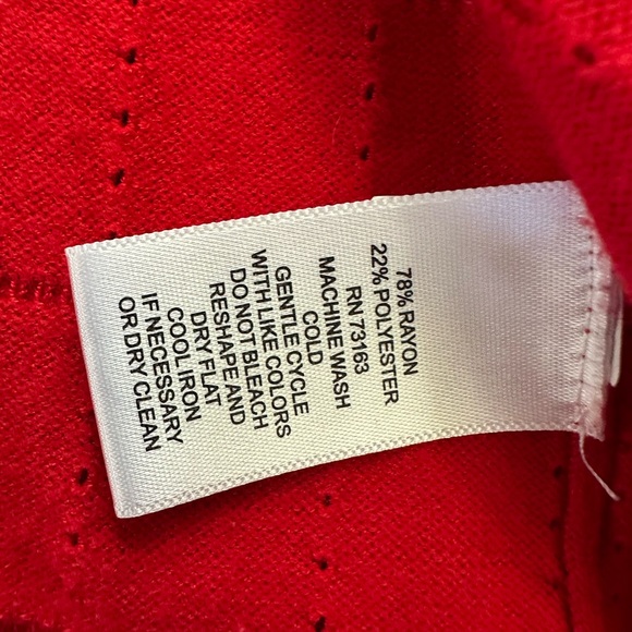 Cable & Gauge Vibrant Red Cardigan - Medium - Picture 4 of 5